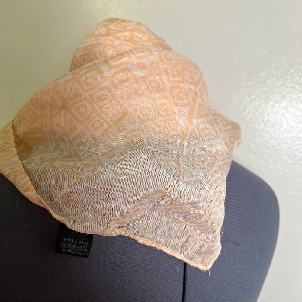 Karma Scarf Blush Pink White Geometric